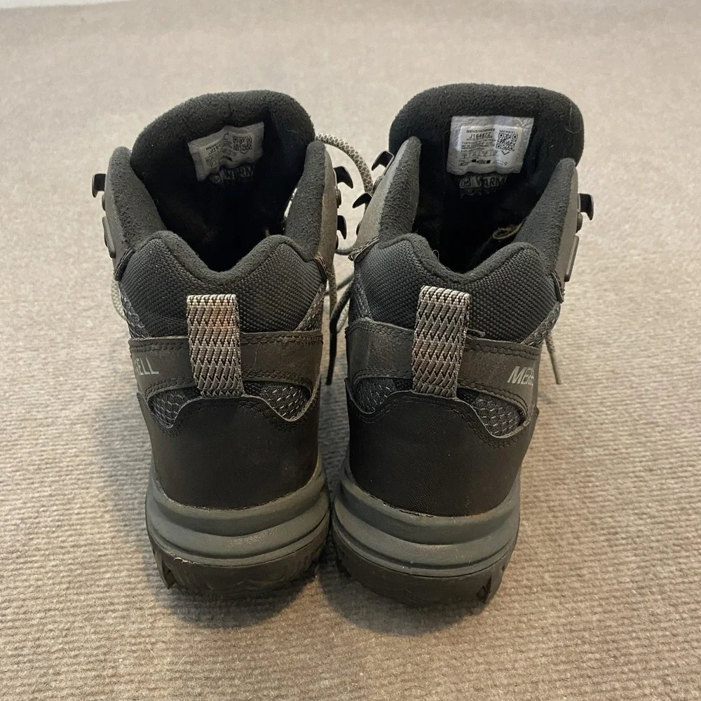 Merrell Snow Boots Mens Size 9 Black Insulated Lace Up Winter Hiking J16467Z